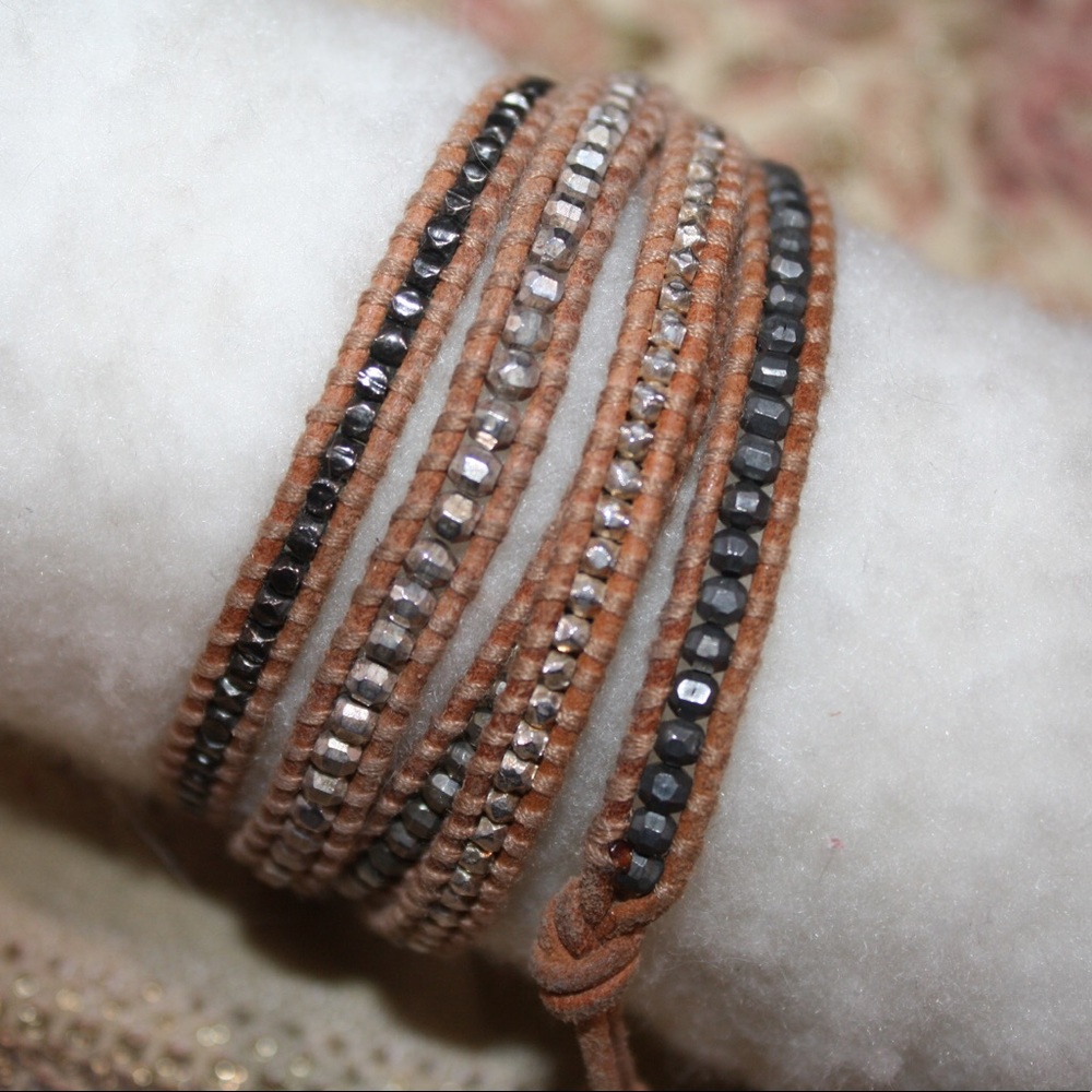 Chan Luu silver mix wrap bracelet